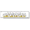 .020 White Gloss Vinyl Plastic 8" Rulers / with square corners (1.875" x 8.25") Four-colour process