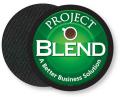 Premium Coasters .020 Gloss Copolyester Topcoat & 3/32" Rubber base / round (3.5" dia.) 4CP