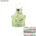 Polyester Bib Apron, 2 Pockets, Sublimated, White or Stock Colored ties